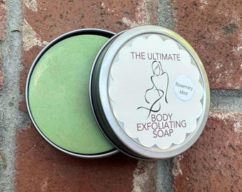 ROSEMARY MINT Exfoliating Soap, Handmade Soap