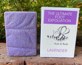 Mydło z pumeksem LAVENDER, mydło robione ręcznie na zimno, pasta do stóp~Najlepszy peeling do stóp!!!