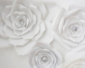 white paper flowers etsy white paper flower
