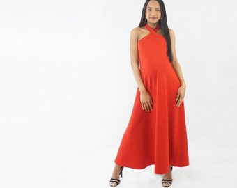 Red Halter Dress