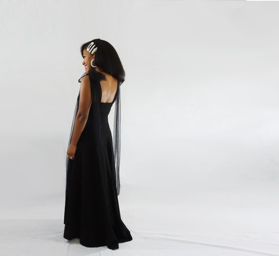 black maternity wedding guest dress Zapaka Women Black Sheath Work Dress Off The Shoulder Long Sleeves Midi Semi-Formal Dress, Black / US26W