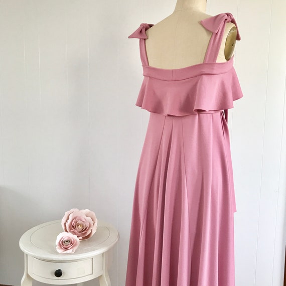 Ruffles and Bows Maternity Dress - Mauve Maternity Gown With Ruffle Detail  - Baby Shower Dress - Maternity Maxi Dress - Etsy Maternity Gown