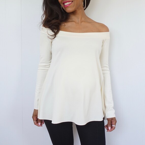 Off the shoulder dressy tops sale