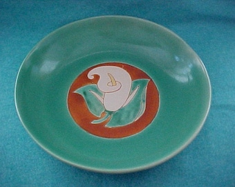 San Jose Pottery Calla Lily Bowl 13 1/2"