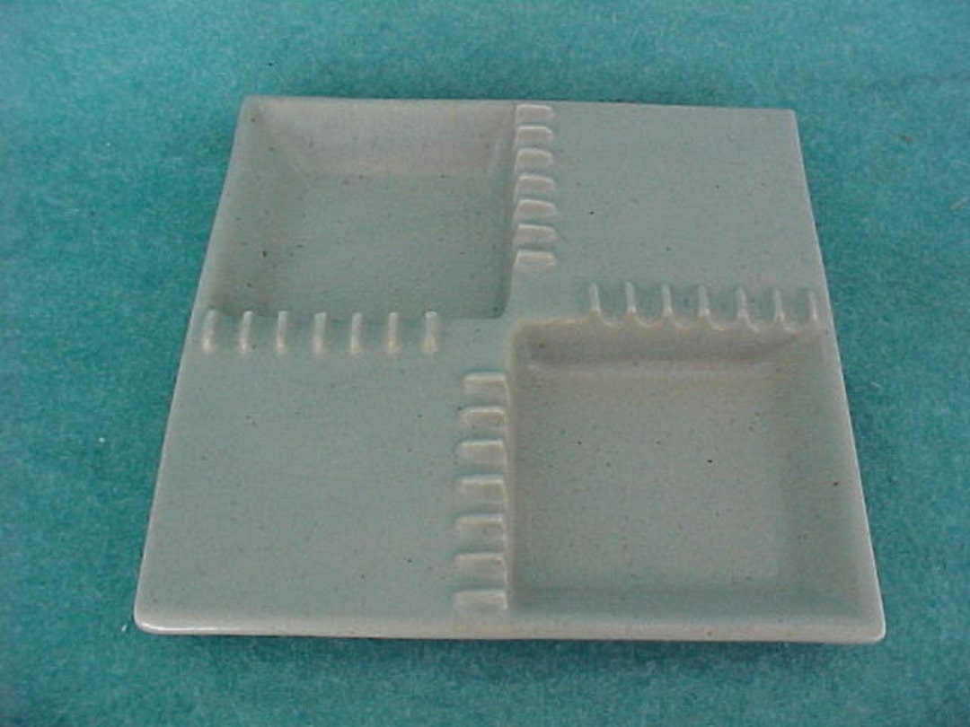 Glidden Pottery Safex Ashtray Square Gray Etsy