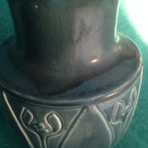 Rookwood Pottery Vase 2413 Matte Blue Flower Buds image 2