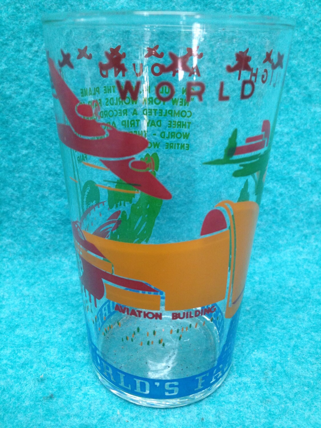 1939 New York World's Fair Glass Rare Series 4 1/2