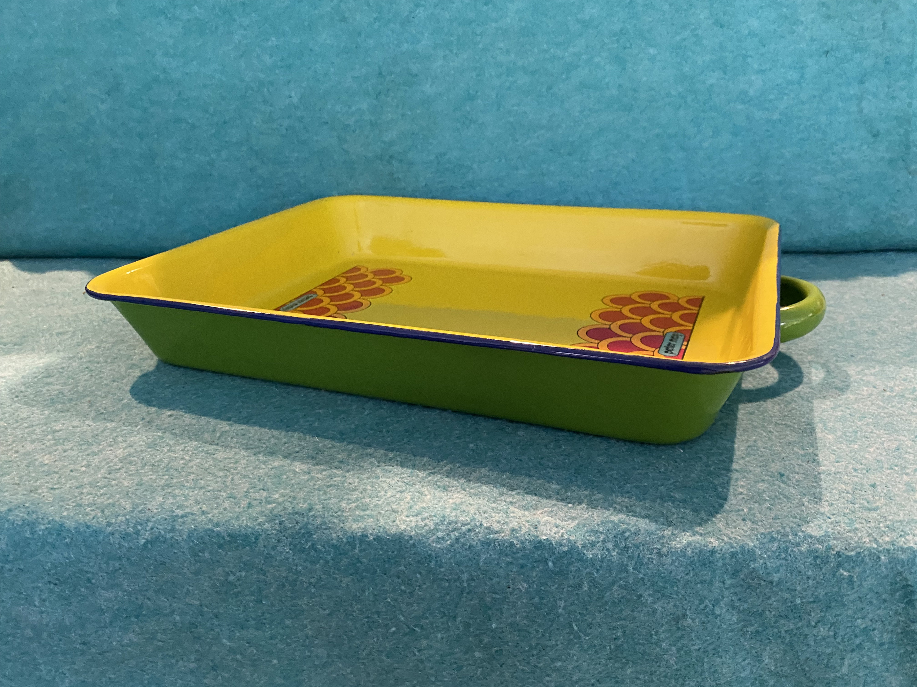 Peter Max Pop Art Large Metal & Enamel Rectangular Baking