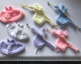 Mini Baby Dress, Jumper Embellishments: Cardmaking Papercraft knitted