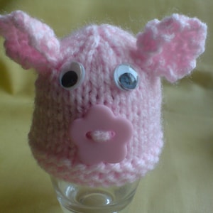 Egg Cosy Pink pig, unique egg cozies , Hats Cozy gift
