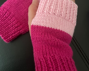 Fingerlose Handschuhe handgestrickte Damen Teenager Einheitsgröße Gemütliche Freunde Geschenk Geburtstagsgeschenk