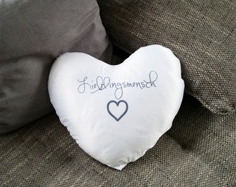 Heart pillow "favourite man"