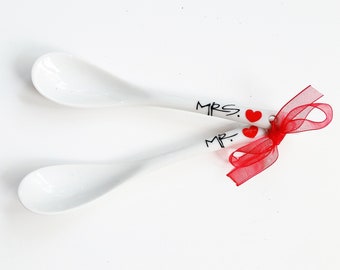 Porcelain Spoon "Mr. & Mrs.