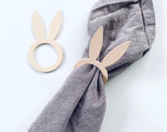 Set of 4 napkin rings "Bunnies"