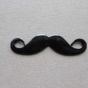 20pcs black mustache charm.mustache pendant 11x45mm