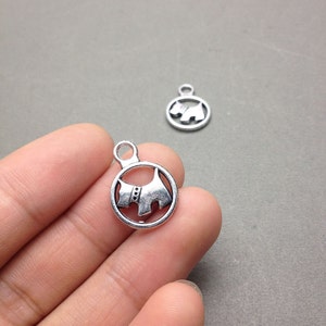 20pcs antique silver chte dog charms pendants The Adventures of Tintin dog charm 15mmx20mm