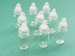 100 pcs Small Clear Glass Bottle Vial Charm Pendant 11x22mm- Glass Bottle with Plastic Caps 
