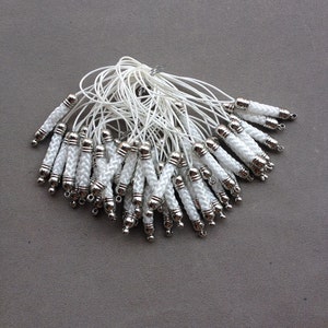 20 szt 5x70mm biały telefon komórkowy pasek smycz lariat smycz telefon komórkowy pasek sieci z srebrnymi złączami metalowymi