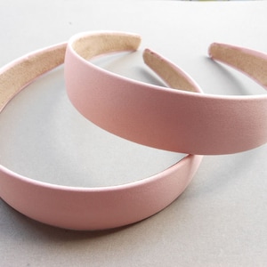 10 pcs 30mm Pink Satin Headbands