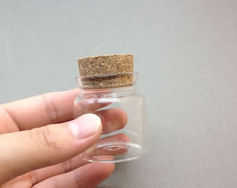 4pcs 45x48mm Mini glass bottles with corks.Glass Bottles. Mini Glass Bottles.Glass Vials With Cork.Tiny Bottle.Small Glass Jar.Small Cork.