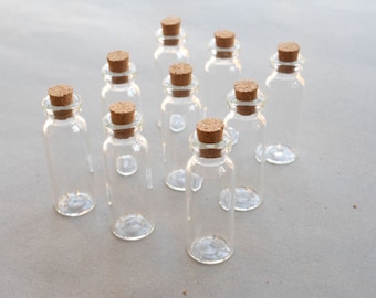20pcs 15x44mm Empty Glass Vials. Glass Bottles. Mini Glass Bottles. Glass Vials With Cork. Tiny Bottle. Small Glass Jar. Small Cork.