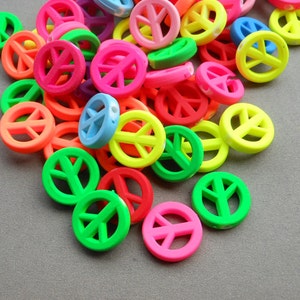 200pcs 15mm assorted color peace sign, acrylic/plastic peace sign, ,GUMBALL peace sign, peace sign necklace ,peace sign bracelet