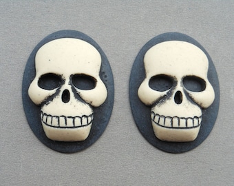 20psc Cameo Skull Cameo Choose,Resin Skull，Skullcandy 30x40mm