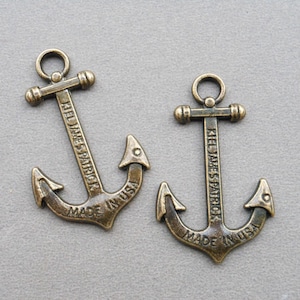 20 Pcs Anchor Charms Antique Bronze Anchor Charm Nautical Charm Sailor Charm Pirate Vintage Style Pendant Charm 21x35mm