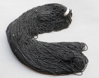 25 pcs (Black) 70cm, 1.5mm Ball Chain Necklaces