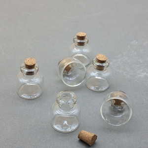20pcs 20x24mm Empty Glass Vials.Glass Bottles.Mini Glass Bottles.Glass Vials With Cork.Tiny Bottle.Small Glass Jar.