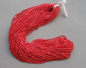 25 pcs (Red) 70cm, 2.4mm Ball Chain Necklaces