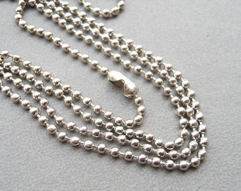 25 pcs (White k) 70cm, 2.0mm Ball Chain Necklaces