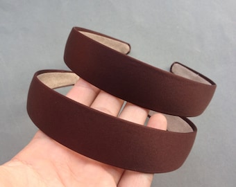 10 pcs 30mm Coffee Satin Headbands