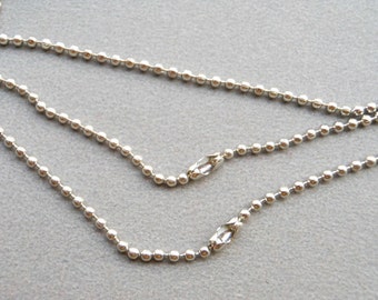 25 pcs (White k ) 70cm, 1.5mm Ball Chain Necklaces