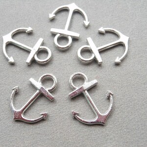 100pcs Antique silver Anchor Pendant 15x20mm