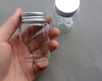 4pcs 46x70mm Mini glass bottles with Aluminum screw cap