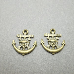 30 Pcs Antique Bronze Anchor Charm Nautical Charm Sailor Charm Pirate Vintage Style Pendant Charm 19mmx22mm
