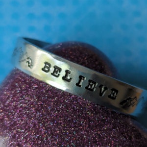 Believe Hand Stamped Cuff Bracelet
