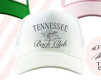 Bachelorette Trucker Hats | Cowgirl Nashville Texas Bach | Bachelorette Social Club | Party Favor | Country Club Customizable Vintage Merch