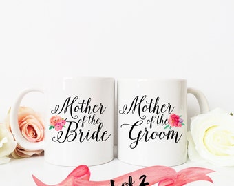 MOTHER of the BRIDE and groom Coffee Mug / Simple & Cute Present Favor for Parent 11 oz or 15 oz Ceramic Dishwasher Safe / Great Gift Quote