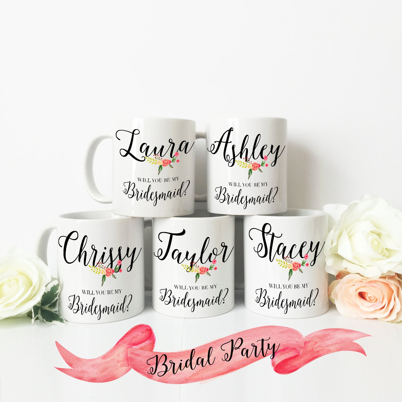 Bridesmaid Proposal Coffee Mug / Maid of Honor Customized Name Etsy