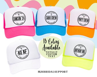 Birthday Squad Crew Hats | 13 Colors | Vacation and Birthday 40th Bday Turning 40 Vintage Retro 1984 | Cabo Cancun Squad Vintage Party Crew