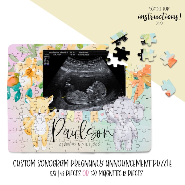 Pregnancy Announcement Puzzle Etsy