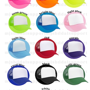 NEON Party Hat / Totally Customizable Trucker Cap / Pool Party / Mexico Miami Birthday Bachelorette Vacation / Send Custom Logo for Branding image 3