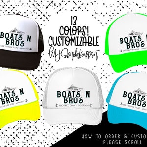 Bachelor Party Trucker hats / Guys Trip / Stag Party / Birthday Groomsmen Groom Manly Trip / Boat Yacht Day Groom Crew Pool Party Funny