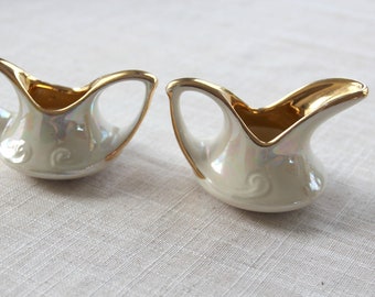 Porcelain creamer and sugar set