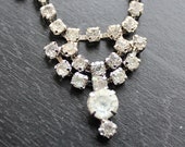 60s Clear Rhinestone Necklace