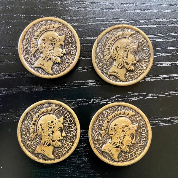 Four Roma XXVI metal buttons