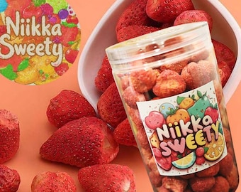 Strawberry Freeze Dried (50g/1.76oz) from Thailand&#39;s local farmers Organic Fruit by Niikkaa (FDA Certified)