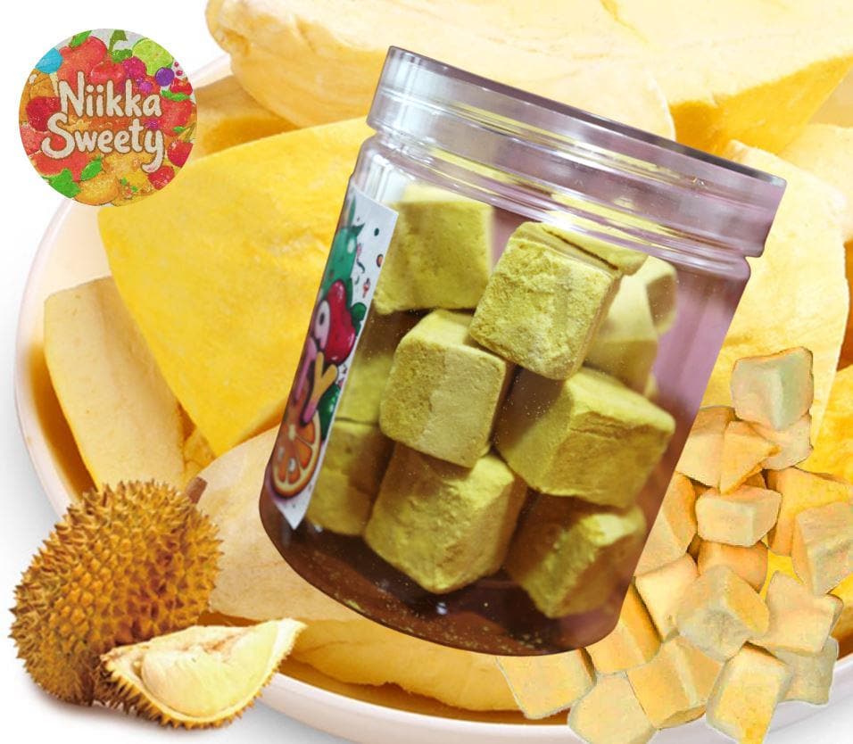 Large! Durian Freeze Dried (90g/3.2oz) from Thailand's local farmers Organic Fruit by Niikkaa